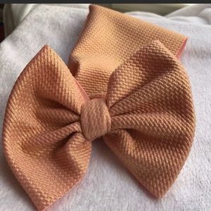 Gold and pink Headwrap bow